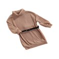 thumbnail image 3 of Robe Chandail pour Filles Bébé Hiver Automne Col Roulé Manches Longues Tricotée avec Ceinture Vert 3-4 Ans, 3 of 7