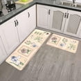 thumbnail image 2 of Iris Apple Dandelion Farmhouse Kitchen Mats Set of 2-17x29 and 17x47 Inch, Decorative Non Slip Backing Floor Rugs for Home Kitchen, 2 of 6