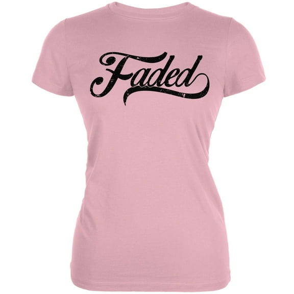 Faded Pink Juniors Soft T-Shirt - Small
