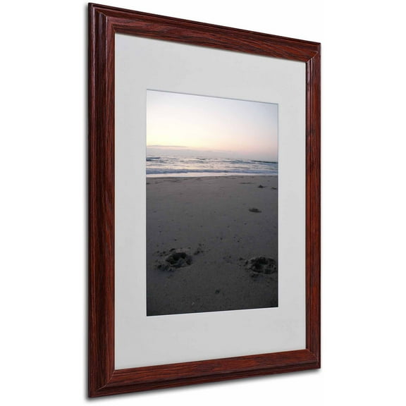 Trademark Fine Art "Unforgotten Steps" Canvas Art by Monica Fleet, White Matte, Wood Frame