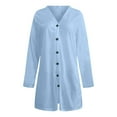thumbnail image 5 of "Trendy 2022!" Olyvenn Long Sleeve Cardigan Autumn Coat Blouse Womens Tops Plus Size Loose Casual Fashion Women Solid Sky Blue XL, 5 of 7