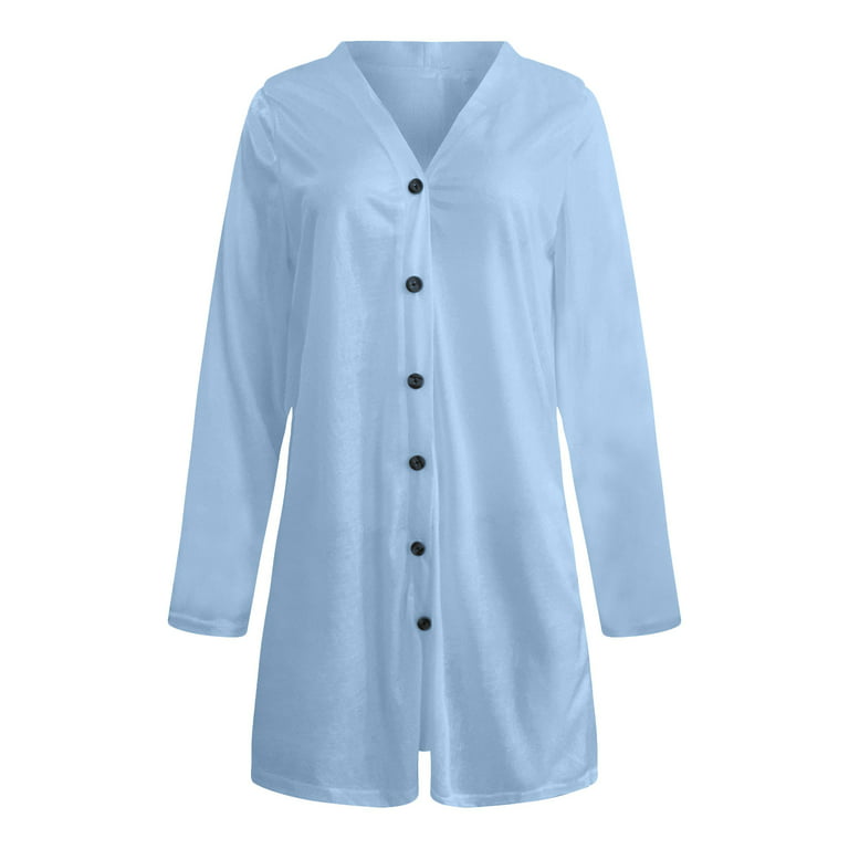 Women'S Long Cardigan Sweaters Duster Cardigans For Women Light Blue  Cardigan For Women Womens Fall Fashion 2023 Tops overstock items clearance thing  less than 5 dollars cheap things under 1 dollar at