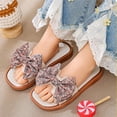thumbnail image 7 of Eltusu Girls Slide Sandals, Casual No Slip Open Toe Flat Summer Shoes Coffee Size 3.5-4.5 T, 7 of 7