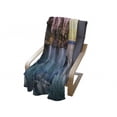 thumbnail image 4 of Lake Soft Flannel Fleece Throw Blanket, Trees on the Alley and Stones in the Lake Nature Inspired Tranquil Serene, Cozy Plush for Indoor and Outdoor Use, 50" x 70", Pink Blue, by Ambesonne, 4 of 6