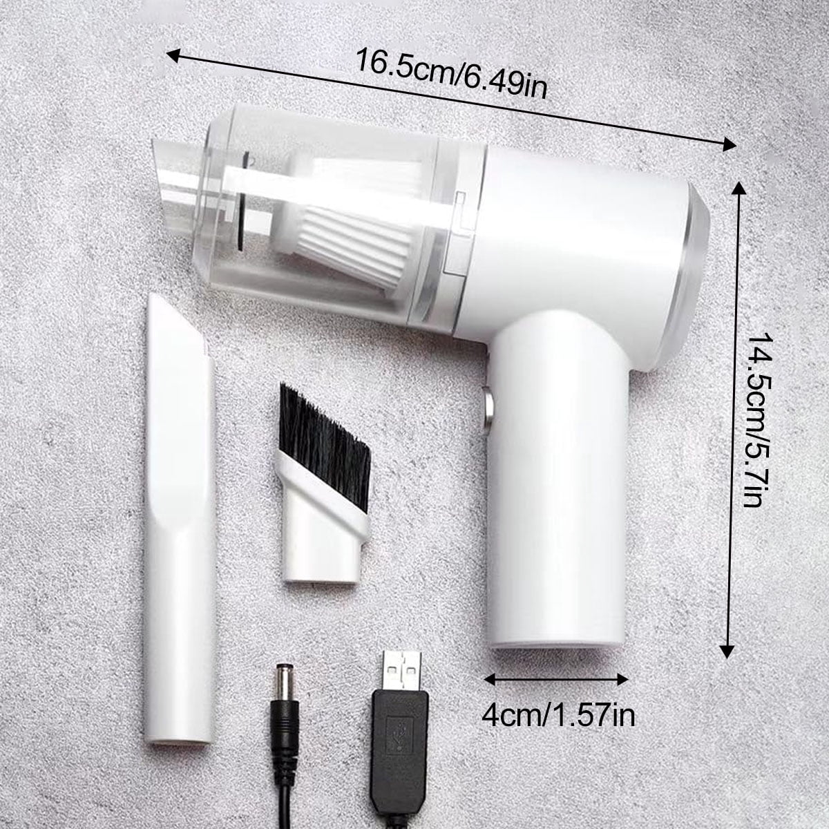Mini Vacuum Cleaner for Car,3 in 1 Keyboard Vacuum Cleaner Wireless Handheld,Car Vacuum with Brushless MotorRechargeable Easy to Clean Car Interior -White
