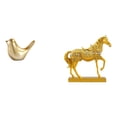 thumbnail image 1 of Figura De Pájaro Y Caballo Dorados, Estatua De Animal, Adorno Decorativo Moderno Para El Hogar, Escultura De Pájaro Y Caballo Para Escritorio, Repisa De Oficina, Sala De Estar, Regalos De, 1 of 8