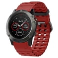 thumbnail image 2 of 22mm Silicone Strap for Garmin Fenix 8 47mm Fenix E 47mm Quatix 7 Pro Multiple Holes Watchband - Gre, 2 of 5