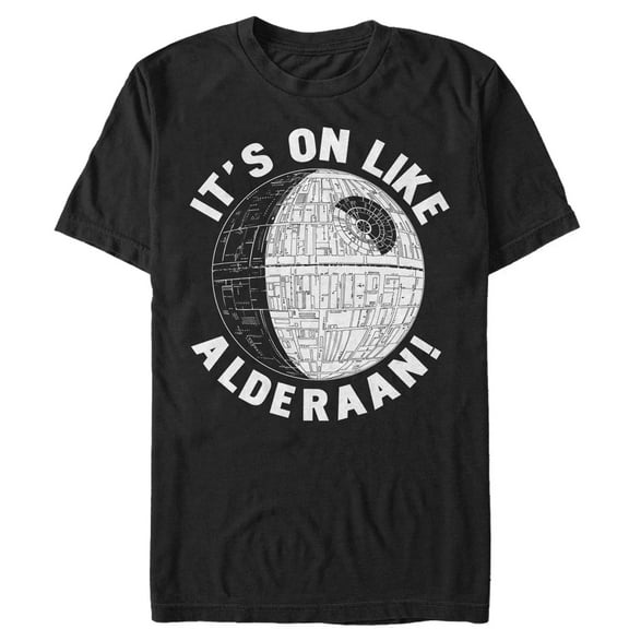 Men's Star Wars It's On Like Alderaan  Graphic Tee Black Medium