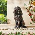 thumbnail image 3 of 20.47" Lion Statue Resin Outdoor Guardian Sculpture,Simulated Animal Decor for Villa,Garden,Park & Resort,Decoration for Home & Courtyard,Brown, 3 of 9