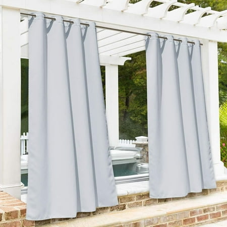 Eayy Outdoor Curtains 120 Inches Long Waterproof Thermal Insulated Patio For Light Block Energy Saving Weather Resistant Balcony Pergola Porch W 100 X L 1 Panel Gray Canada Eayy Outdoor Curtains 120 Inches Long, Blackout Curtains 120 Inches Long