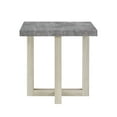 thumbnail image 4 of Roundhill Furniture 3-Piece Coffee Table Set, Coffee Table, Two End Tables, Faux Concrete and White, 4 of 16