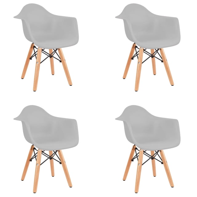 Set de sillas de plástico para niños y niñas – Resistentes, Ergónomicas y Seguras (GRIS)