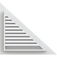thumbnail image 4 of 24"W x 16"H Right Triangle Gable Vent - Left Side (33 5/8"W x 22 1/2"H Frame Size) 8/12 Pitch: Functional, PVC Gable Vent w/ 1" x 4" Flat Trim Frame, 4 of 14