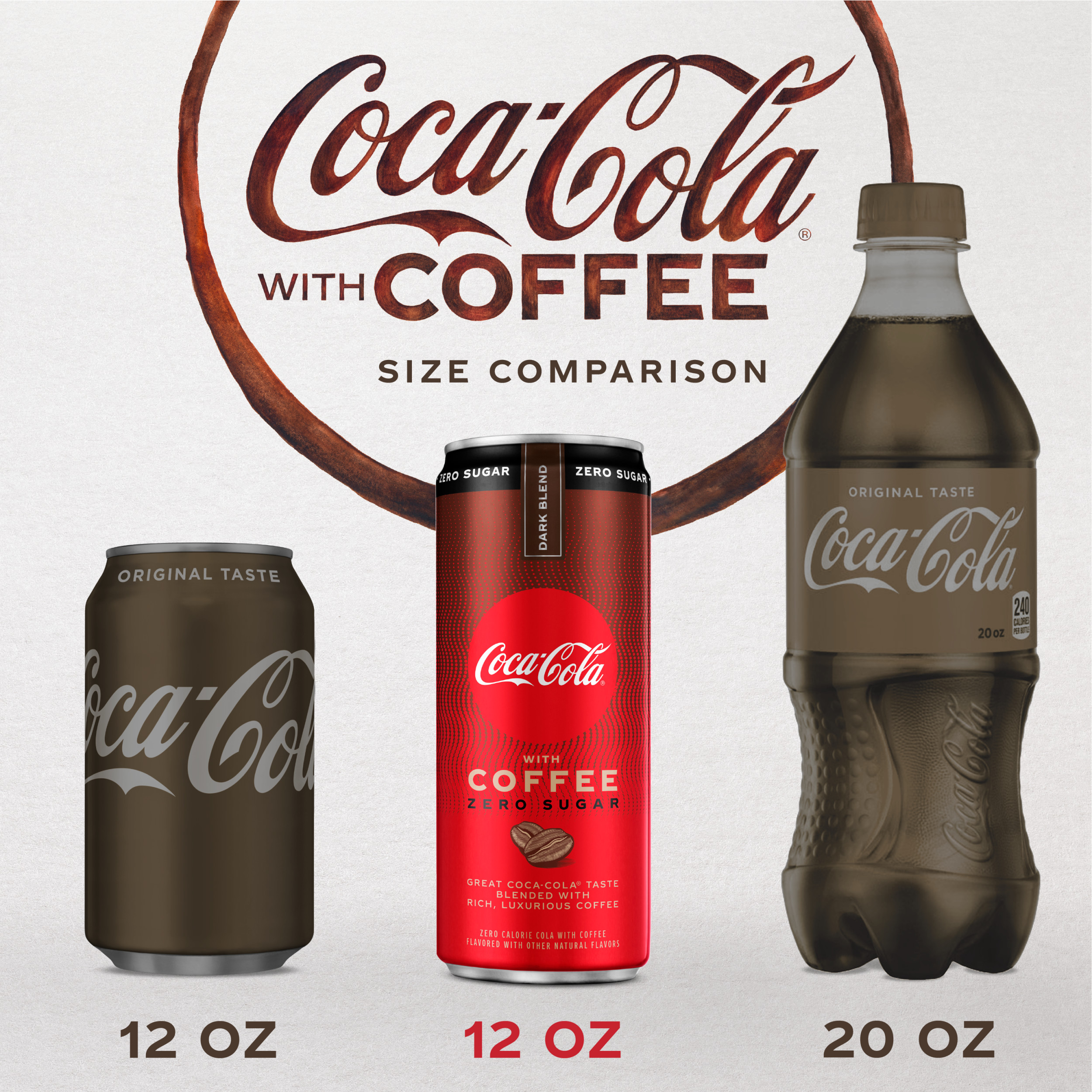 Coca-Cola with Coffee Dark Blend Zero Sugar Cans,  12 fl oz - image 3 of 12
