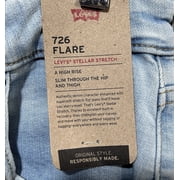 Levis Womens High Rise Flare Jeans Sz 2 (26x32) Stellar Stretch Light Blue Denim