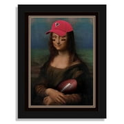 Atlanta Falcons 12" x 16" Mona Lisa Fan Framed Fine Art Print