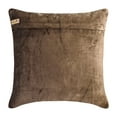 thumbnail image 3 of Decorative Pillow Covers With Zippers, Brown 22"x22" (55x55 cm) Throw Pillows, Velvet Beaded Throw Pillows For Couch, Solid Color Pattern Modern Style - Esquire Brown, 3 of 3