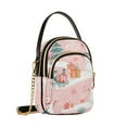 thumbnail image 7 of FORMRS Crossbody Bag for Women Quilted Travel Shoulder Cell Phone Purse with Chain Strap Handbag, Pink Christmas Snowman, 7 of 7