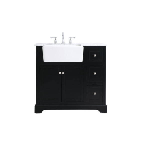 Elegant Kitchen and Bath 36 inch Single bathroom vanity in black