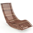 thumbnail image 2 of Gymax Acacia Wood Patio Chaise Lounge Chair Outdoor Rocking Chair w/ Slatted Design, 2 of 10