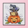 thumbnail image 3 of Kits de punto de cruz de búho de Halloween bordado parcial 14CT contados DIY lienzo artesanal Hugtrwg Para estrenar, 3 of 9