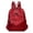 Red, variant on Casual Daypack for Women Classic Solid Color Lightweight Multi Pocket Zipper Travel Backpack,for Daily Commute Travel Use