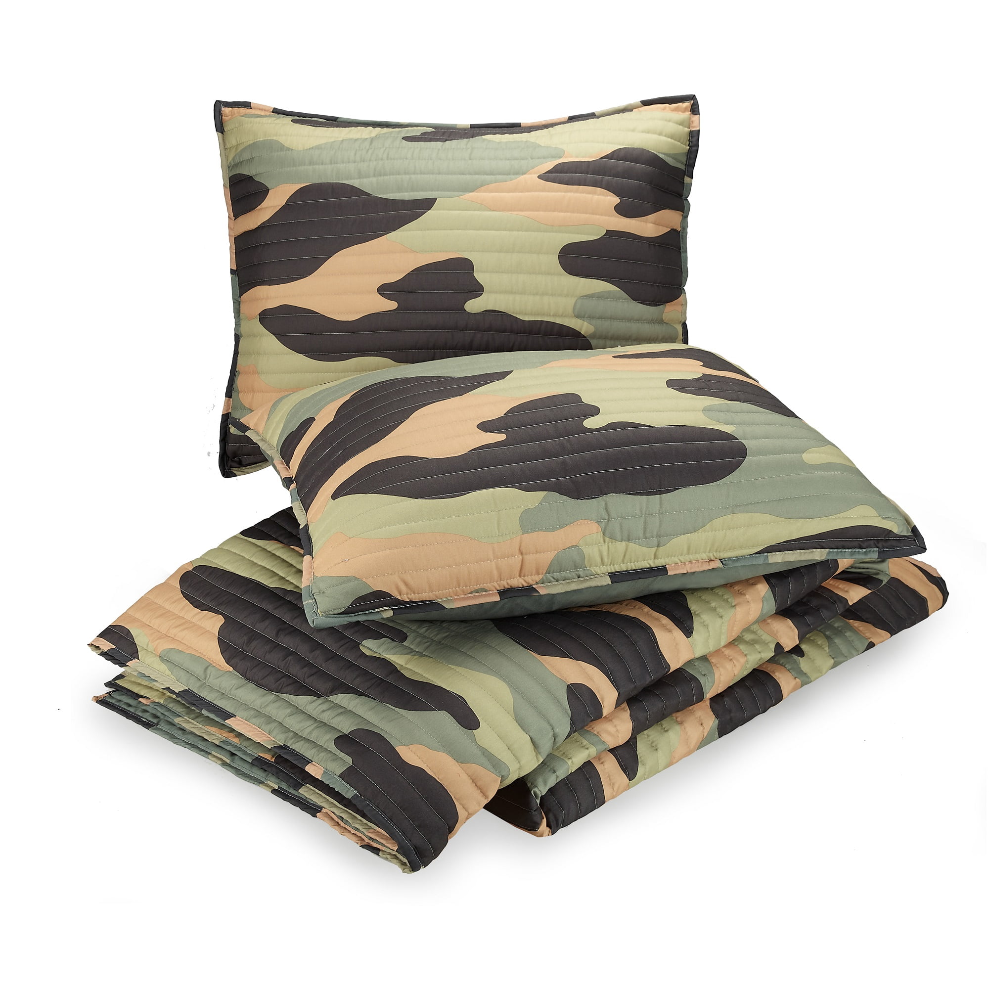 Urban Playground Kids and Teens Camouflage Green 2-Piece Quilt Set, Twin