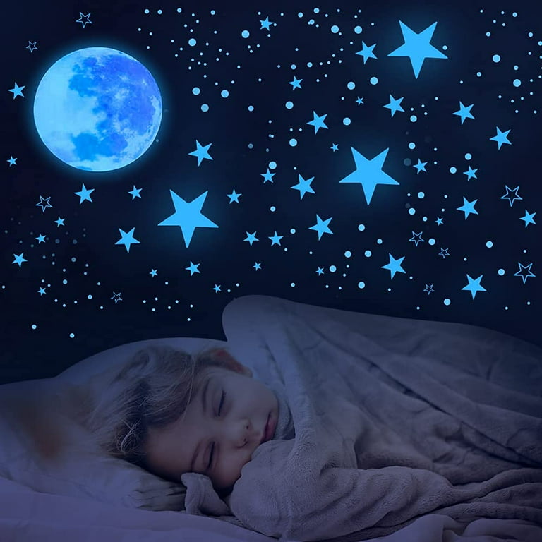 Glow in The Dark Stars for Ceiling 435 Pcs Star Decorations for Bedroom Kids Boys Girls Room Decor Wall Stickers for Bedroom Walmart