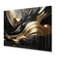 thumbnail image 2 of Designart "Captivating Marble Gold and Black II" Abstract Marble Metal Wall Art, 2 of 5