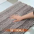 thumbnail image 2 of Citylife Bath Rug 16" x 24" Grey Soft Absorbent Chenille Bath Mats Shaggy Bath Rug, 2 of 7