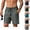 Dark Gray, variant on HAJWOH Mens Athletic Shorts Gym Sport Running Shorts with Zipper Pockets Comfy Elastic Waist Cycling Short Pants