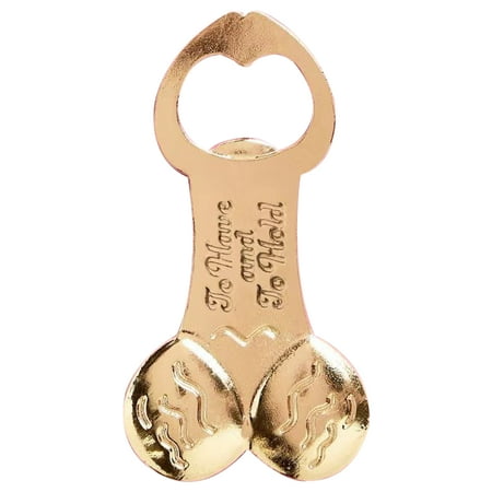 

Spoof Beer Opener Kitchen Tool Zinc Alloy Fun Gold Portable Bottle Opener