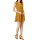 thumbnail image 4 of Vestido Casual de Verano Floral con Volantes y Manga Corta para Mujeres Chic en Amarillo, 4 of 6