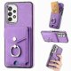 thumbnail image 1 of Funda para Samsung Galaxy A52 de piel sintética con acabado galvanizado y tarjetero (negra), 1 of 5