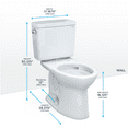 thumbnail image 2 of TOTO® Drake® Two-Piece Elongated 1.6 GPF Universal Height TORNADO FLUSH® Toilet with CEFIONTECT®, Cotton White - CST776CSFG#01, 2 of 5