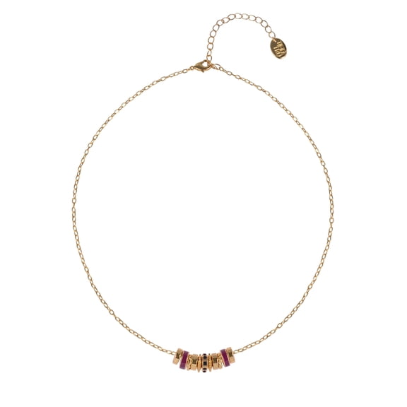 Time and Tru Goldtone Chain with Amethyst Birthstone "February" Necklace