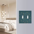 thumbnail image 5 of 3 Gang Light Switch Cover Plate Little Flower and Grass Wall Plate Decorate Electrical Outlet Cover Plates 4.56”x4.48”, 5 of 8