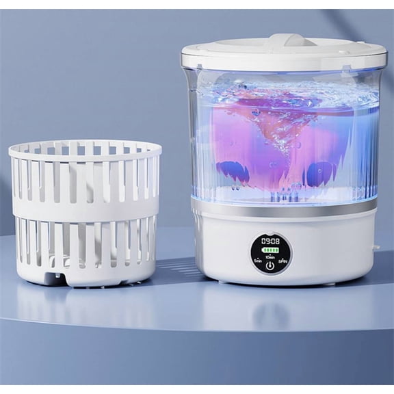 Mini Portable Washing Machine with Spin Dry For Underwear Socks Creative Gift Small Size All In One USB Charging Home Appliance Life Aparatus