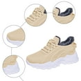 thumbnail image 7 of Winter Sneakers for Women Thickened Warm Furry Lined Slip on Platform Athletic Tennis Shoes Casual Lightweight Cold Weather Walking Shoes Beige Size 7.5, 7 of 7