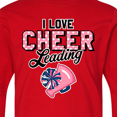 thumbnail image 4 of Inktastic I Love Cheerleading with Pom Poms and Megaphone Long Sleeve Youth T-Shirt, 4 of 5