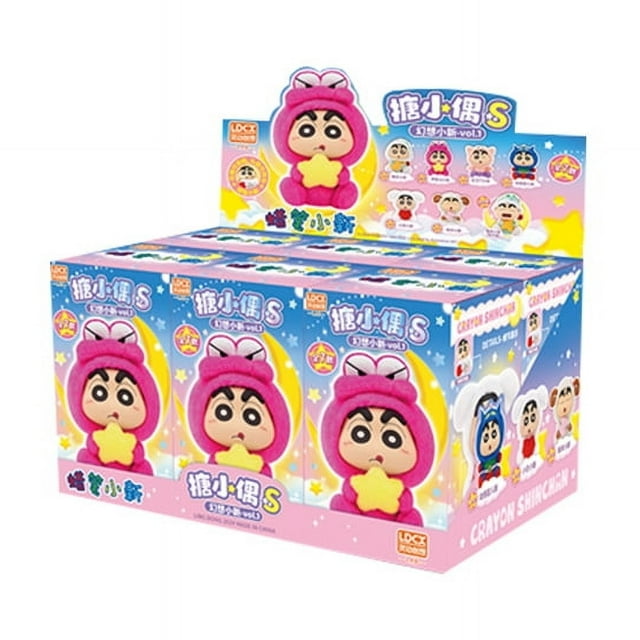 Crayon Shin-chan Blind Box Original, serie de muñecas de vinilo, primer lanzamiento, 6 piezas por caja, lindo juguete de peluche, modelo y estatuilla, juguete de regalo