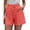 Red, variant on LINGLANG Womens Casual Loose Shorts Plus Size Solid Color Summer Shorts Drawstring Elastic Waist Comfy Shorts with Deep Side Pockets for Daily