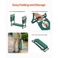 thumbnail image 6 of KFFKFF Garden Kneeler Seat, Wide Kneeling Pad, Durable Folding Stool with Tool Pouches, Comfortable Support for Knees and Back, Portable Bench for Gardening Enthusiasts, 6 of 9