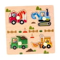 thumbnail image 3 of Milaget Wooden Peg Puzzle Matching Game Shape Matching Board for Game Learning Trips transportation, 3 of 9