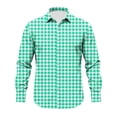 thumbnail image 5 of Gamivast Men's Gingham Shirt Button Down Long Sleeve Collared Regular Fit Checkered Casual Shirt for Office Work Travel Weekend and Everyday Wear Green S, 5 of 5