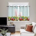 thumbnail image 4 of Easter Kitchen Curtains Window Panels, Wooden Bunny Colorful Eggs Spring Floral Farmhouse Insulated Window Treatment Curtain, Grommet Curtains for Bedroom/Living Room/Bathroom, 2 Piece 42"Wx45"L, 4 of 8