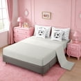 thumbnail image 3 of Erosebridal Soccer Ball Games 7-Piece Bedding Comforter Set For Kids,Cartoon Bowknot Pattern King Bedding Sets For Kids Girls,Reversible Light Gray, 3 of 7