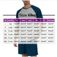thumbnail image 3 of UVEASISHA Pajamas Set for Men 2PC Short Sleeve Color Block Tee Tops and Shorts 2 Piece Big and Tall Loungewear with Pocket Dark Blue XXXL, 3 of 4