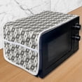 thumbnail image 1 of Cubes Microwave Oven Cover, Greyscale Abstract Structures Building Like Repetitive Volumetric Theme, Water Resistant Organizer with Pockets for Kitchen, 36" x 12", Pale Taupe and Grey, by Ambesonne, 1 of 4