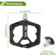 thumbnail image 4 of Pedal de bicicleta de nylon universal Unique Bargains, pedal plano sin tiras reflectantes, negro, ejes de 14 mm, pedal antideslizante para BMX MTB, 1 par, 4 of 7